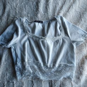 Women's Shein Lace Crop Top
